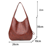 Handbags Women's Vintage Luxury Tote - Black - Tote Bag - Small - PU Leather - image 15