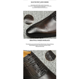 Men's Luxury Leather Brogue Dress Shoe - Auburn - Men's Dress Shoe - 48 B - Genuine Leather - image 12