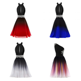 Women's Chiffon Short Cocktail Dress - Black/Multi - Dress - 26W - Polyester/Chiffon - image 6