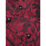 Men's 4 Pcs Formal Floral Tie Vest Sets - Brown - 4pc Tie Set - HT-MJ-0093 - 3XL - Silk - image 20