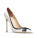 Women's Faux Leather Bow Knot Stilettos - Apricot - 1 / Suede / 12cm - 45 B - PU Leather - image 2
