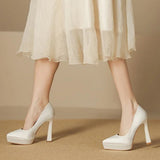 Women's Elegant Satin High Heel Pumps - Pink - 1 / 12cm Heel - 41 B - PU Patent Leather - image 30