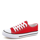 Women's Casual Flat Canvas Sneakers - Black/White - Sneakers - 43 B - Canvas - image 2