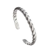 Men's Women's Nordic Twist Bracelet - Silver - AL20552 - Adjustable - Alloy/Silver Plated - image 17
