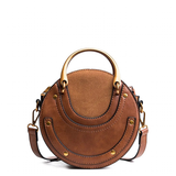 Handbags Women's Round Crossbody Bag - Brown - Crossbody Bag - Small - PU Leather - image 1