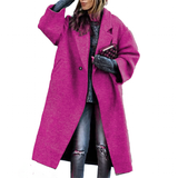 Women's Long Woolen Loose Overcoat - Black - Ladies Coat - XXL - Wool Blend - image 28