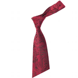 Funki Buys | Neckties | Men's 3 Pcs Red Silk Formal Tie Set