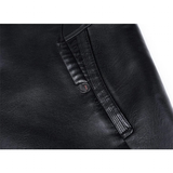 Men's Leather Fleece Lined Short Jackets - Black - Men's Business Jacket - 7XL - Genuine Leather - image 23