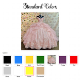 Women's Quinceañera Luxury Ball Dress - Pink - Ball Gown - 28W - Polyester Tulle - image 4