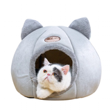 Cat Beds  Cozy Soft Cat Cave Houses - Grey - Cat Cave Bed - XL 40x40x40cm - Plush - image 1