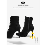 Women's Sexy Stiletto Latin Dance Boots - Black - A-11CM Indoor - 44 B - PU Leather - image 15