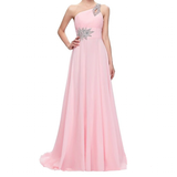 Women's Crystal Beaded Chiffon Dress - Champagne - Dress - 26W - Polyester/Chiffon - image 5