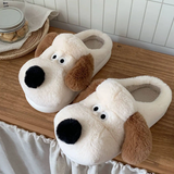 Women's Cute Puppy Slippers - Cream - Full Puppy Slippers - 34-35 - Plush - image 16