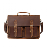Messenger Bags Men's Leather Laptop Bag - Brown - Men's Bag - Large - Genuine Leather - image 34