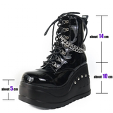 Women's Gothic Punk Platform Ankle Boots - Black - 1 / Matte / Ankle Boots - 43 B - PU Leather - image 13