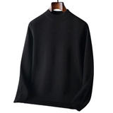 Men's Thick Warm Turtleneck Pullover - Black - Turtleneck Sweater - L (55-65KG) - Polyester - image 1