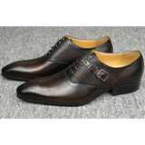 Men's Luxury Leather Brogue Dress Shoe - Auburn - Men's Dress Shoe - 48 B - Genuine Leather - image 13