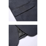 Men's High Quality 3 Pcs Formal Dress Suit - Grey - 1 / 3 Pcs Suit - M (EUR XXS) - Polyester - image 28
