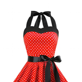 Women's Rockabilly Swing Halter Dress - White - Pettiskirt - XXL - Polyester - image 36