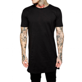 Men's Gothic Short Sleeved Long T-Shirt - Black - Long Gothic T-Shirt - XXL - Cotton - image 17