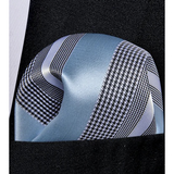 Funki Buys | Neckties | Men's 3 Pcs Pale Blue Striped Tie Set