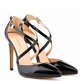 Women's Cross Strap Pointy Toe Sandals - Beige - Sandals - 12 B - image 3