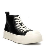 Women's Men's Platform High Top Sneakers - Black - Platform Sneakers - 46 B - Canvas - image 3