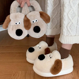 Women's Cute Puppy Slippers - Cream - Full Puppy Slippers - 34-35 - Plush - image 8