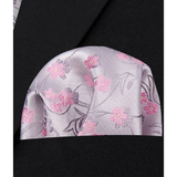 Funki Buys | Neckties | Men's 3 Pcs Pretty Pink Floral Tie Set