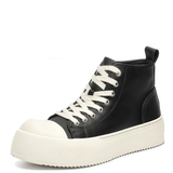 Women's Men's Platform High Top Sneakers - Black - Platform Sneakers - 46 B - Canvas - image 19
