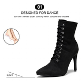 Women's Sexy Stiletto Latin Dance Boots - Black - A-11CM Indoor - 44 B - PU Leather - image 10