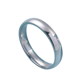 Unisex Titanium Gold Silver Rainbow Rings - Silver - 4mm Ring - 13 - Stainless Steel - image 19