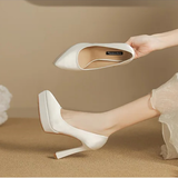 Women's Elegant Satin High Heel Pumps - Pink - 1 / 12cm Heel - 41 B - PU Patent Leather - image 27