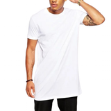 Men's Gothic Short Sleeved Long T-Shirt - White - Long Gothic T-Shirt - XXL - Cotton - image 19