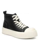 Women's Men's Platform High Top Sneakers - Black - Platform Sneakers - 46 B - Canvas - image 21