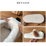 Women's Cute Puppy Slippers - Cream - Full Puppy Slippers - 34-35 - Plush - image 23