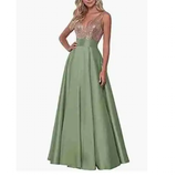 Women's Satin Sequin Evening Dress - Rose Gold - Evening Dress - US22 - Satin/Sequin - image 43