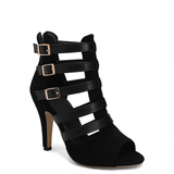 Women's Spike Heel Gladiator Sandals - Blue - Buckle Sandals - 12 B - PU Leather - image 11