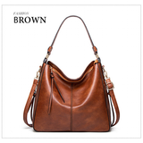 Handbags Women's Leather Shoulder Bag - Brown - Handbag - Medium - Genuine Leather - image 6