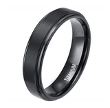 Unisex Black Tungsten Wedding Band - Black - 6mm / Unisex Wedding Band - 16 - Tungsten Carbide - image 12
