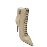 Women's Lace Up Pointy Ankle Boots - Black - Stiletto Boots - 43 B - PU Leather - image 15
