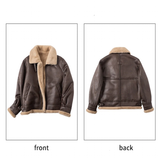 Men's Faux Leather Fleece Winter Jacket - Brown - Bomber Jacket - 5XL - PU Leather - image 11