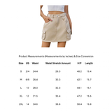 Women's Short Denim Skirt with Pockets - Mocha - Short Skirt - 2XL - Rayon - image 23