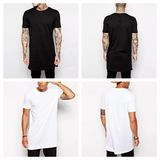 Men's Gothic Short Sleeved Long T-Shirt - Black - Long Gothic T-Shirt - XXL - Cotton - image 8