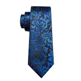 Men's 4 Pcs Luxury Royal Blue Tie Vest Set - Royal Blue - 4pc Tie Set - MJ-0128 - 3XL - Silk - image 9