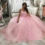 Women's Elegant Quinceañera Ball Dress - Pink - Ball Gown - 24W - Polyester Tulle - image 1