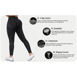 Women's Gradient Smile Yoga Pants - Light Gray - Gradient / Fitness Pants - XL - Spandex Polyester - image 29