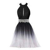 Women's Chiffon Short Cocktail Dress - Black/Multi - Dress - 26W - Polyester/Chiffon - image 16