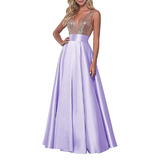 Women's Satin Sequin Evening Dress - Rose Gold - Evening Dress - US22 - Satin/Sequin - image 24