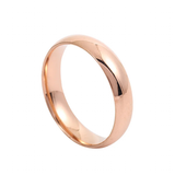 Unisex Titanium Gold Silver Rainbow Rings - Rose Gold - 4mm Ring - 13 - Stainless Steel - image 21